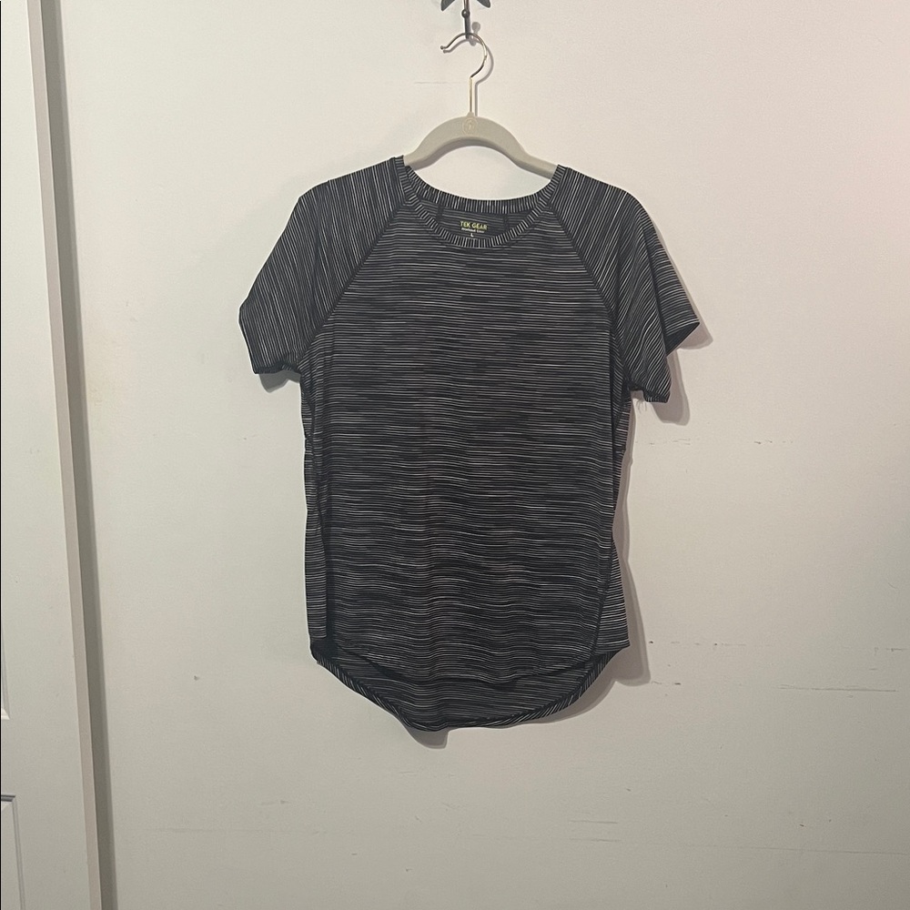 Tek Gear Athletic Workout Shirt Women's Large Dry-Tek Space Dye Short Sleeve